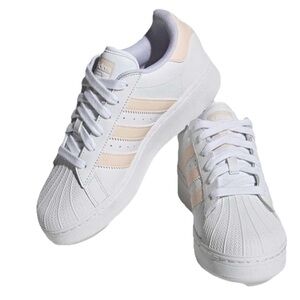 Adidas Superstar XLG W Women’s White & Peach Orange Sneakers Size 8